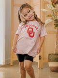 Children's OU Sooners Sporty Charm Pink Tee