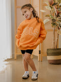 Children's Tennessee Vols Polka Dot Puff Ink Orange Mock Neck Sweatshirt