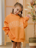 Children's Tennessee Vols Polka Dot Puff Ink Orange Mock Neck Sweatshirt