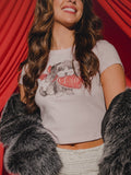 Puppy Love Pink Micro Cropped Tee