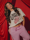 Rolling Stones XOXO Off White Thrifted Tee