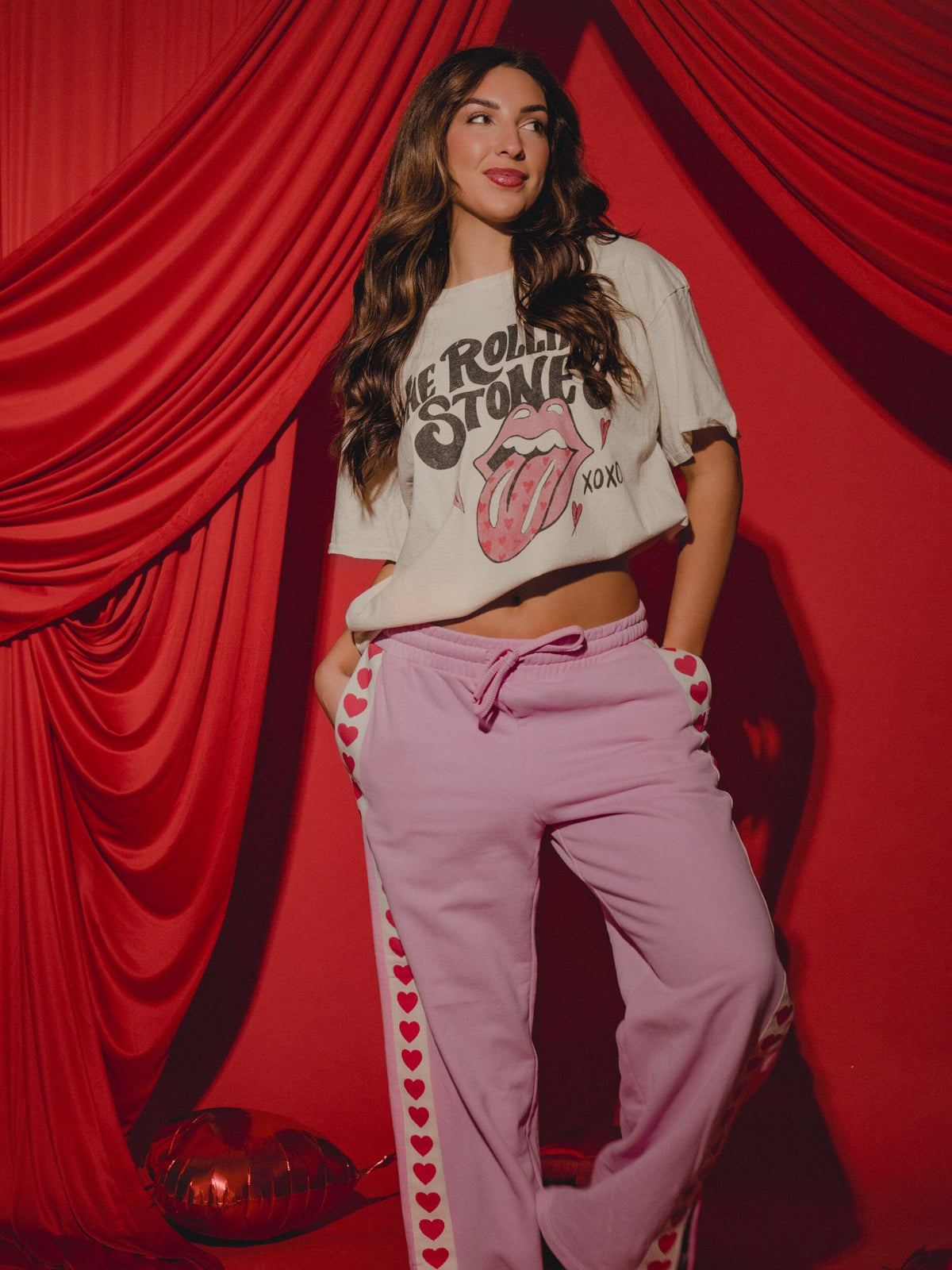 Rolling Stones XOXO Off White Thrifted Tee