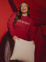 Roses Are Red, I'm Going To Bed Red Hi-Dive Oversized Crew Sweatshirt