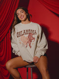 Oklahoma Hearts & Horses Natural Sweatshirt