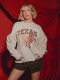 Texas Hearts & Horses Natural Sweatshirt