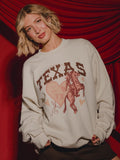 Texas Hearts & Horses Natural Sweatshirt