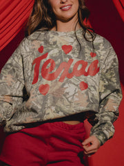 Texas Hearts Camouflage Sweatshirt
