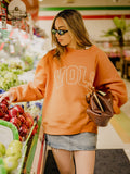 Tennessee Vols Polka Dot Puff Ink Weekend Orange Mock Neck Sweatshirt