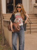 Arkansas Razorbacks Gridiron Football Off White Thrifted Tee