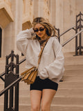 *COMING SOON* OU Sooners Heart Stitch Embroidered Off White Zip Up Hoodie