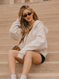 *COMING SOON* OU Sooners Heart Stitch Embroidered Off White Zip Up Hoodie