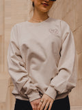 OU Sooners Heart Stitch Embroidered Natural Sweatshirt