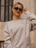 OU Sooners Heart Stitch Embroidered Natural Sweatshirt