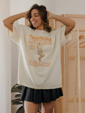 Dolly Parton Touchdown Tennessee Vols Off White Thrifted Tee