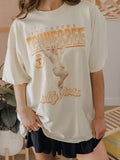 Dolly Parton Touchdown Tennessee Vols Off White Thrifted Tee