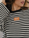*COMING SOON* Tennessee Vols Block Stich Black/White Stripe Long Sleeve Top