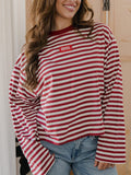 *COMING SOON* Arkansas Razorbacks Block Stich Red/White Stripe Long Sleeve Tee