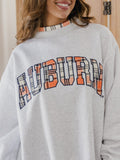 *COMING SOON* Auburn Tigers Varsity Plaid Mock Neck Sweatshirt