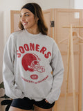 OU Sooners Varsity Stamp Ash Gray Thrifted Sweatshirt