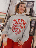 *COMING SOON* Nebraska Huskers Campus Classic Gray Roll Neck Sweatshirt