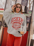 *COMING SOON* Nebraska Huskers Campus Classic Gray Roll Neck Sweatshirt