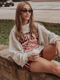 Texas Tech Campus Classic Gray Roll Neck Sweatshirt