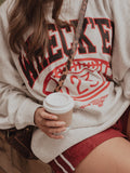 Texas Tech Campus Classic Gray Roll Neck Sweatshirt