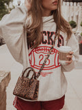 Texas Tech Campus Classic Gray Roll Neck Sweatshirt