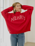 Merry Stripe Weekend Edit Red Mock Neck Sweatshirt