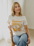 Tennessee Vols Football Pennant Vintage White Ellie Perfect Tee