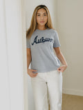 Auburn Tigers Bold Script Light Blue Ellie Heavyweight Tee