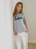Auburn Tigers Bold Script Light Blue Ellie Heavyweight Tee