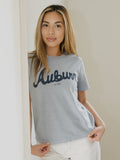 Auburn Tigers Bold Script Light Blue Ellie Heavyweight Tee