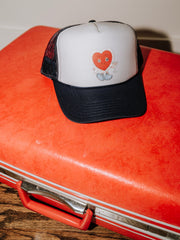 Valentini Heart Black/White Trucker Hat