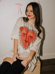 Be My Valentine Off White One Size Tee