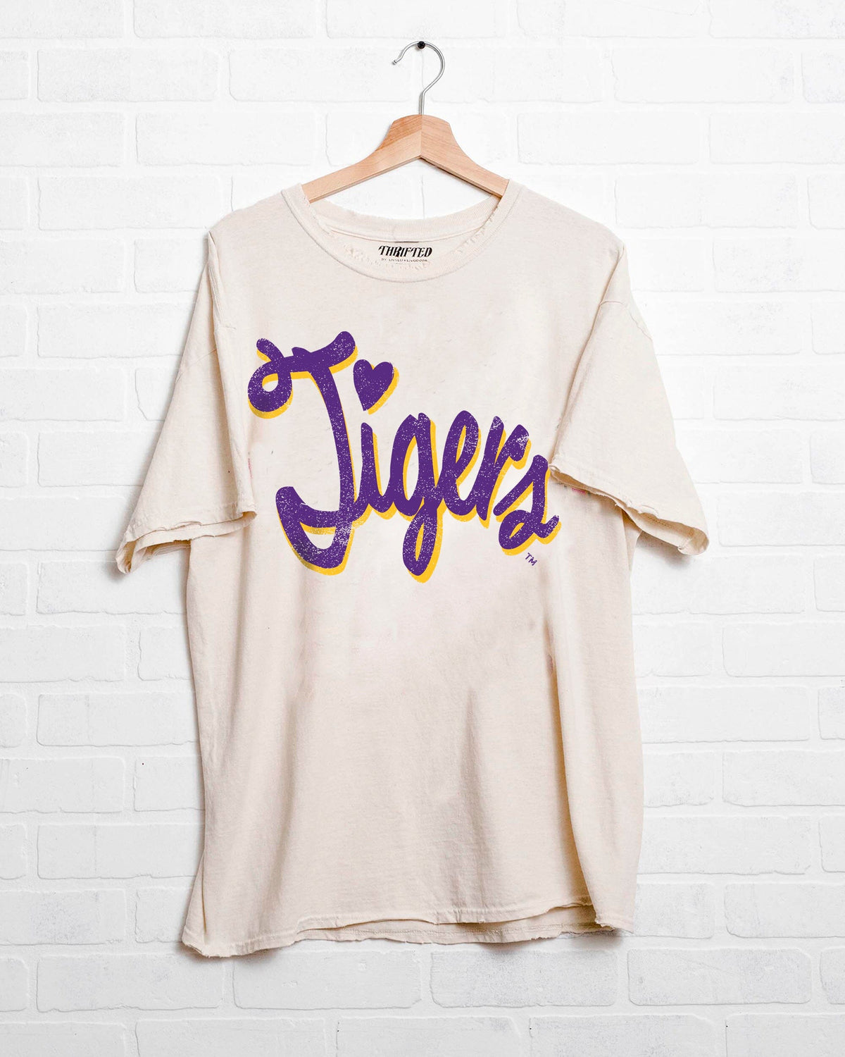 LSU Tigers Barbie Off White Thrifted Tee