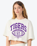 LSU Tigers Campus Classic Off White Heavyweight Cropped Tee
