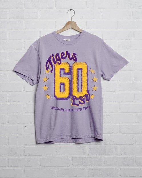 LSU Tigers Jersey Patch Violet Heavyweight Tee