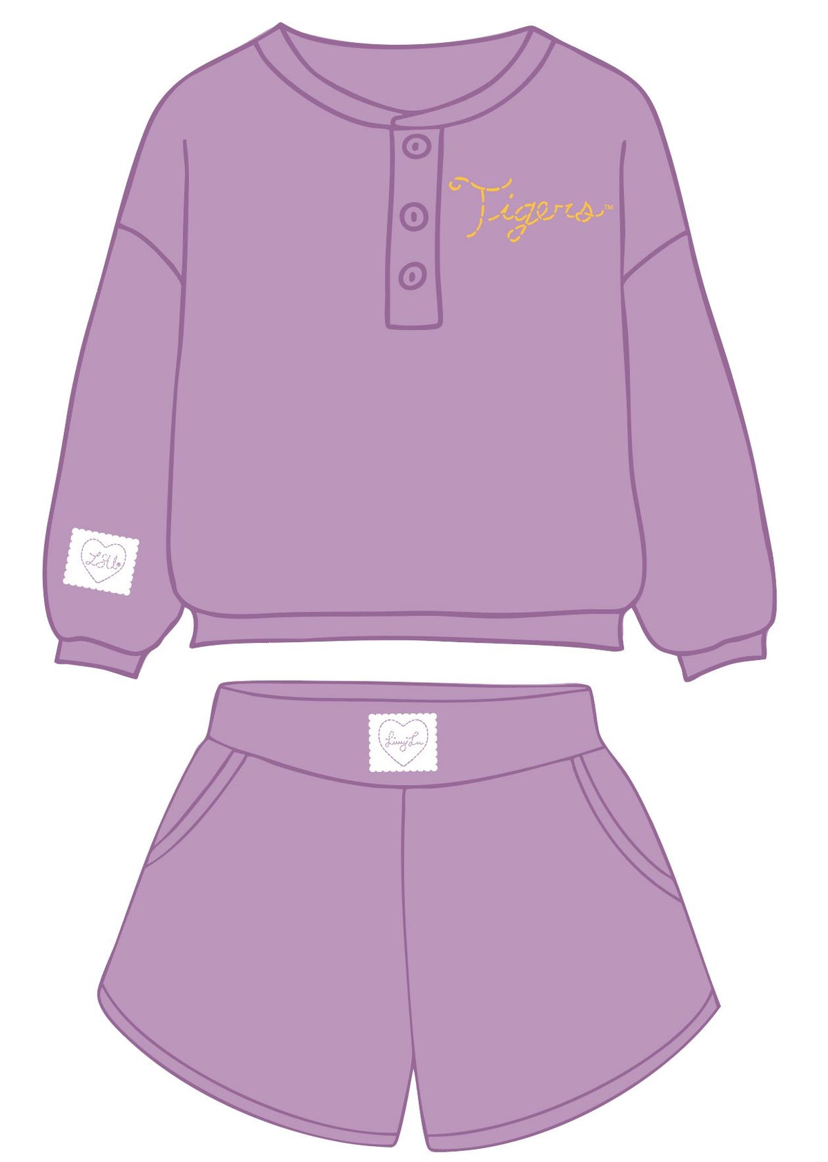 *COMING SOON* LSU Tigers Stitched Purple Signature Waffle Top