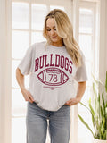 Mississippi State Bulldogs Campus Classic Ash Gray Thrifted Tee