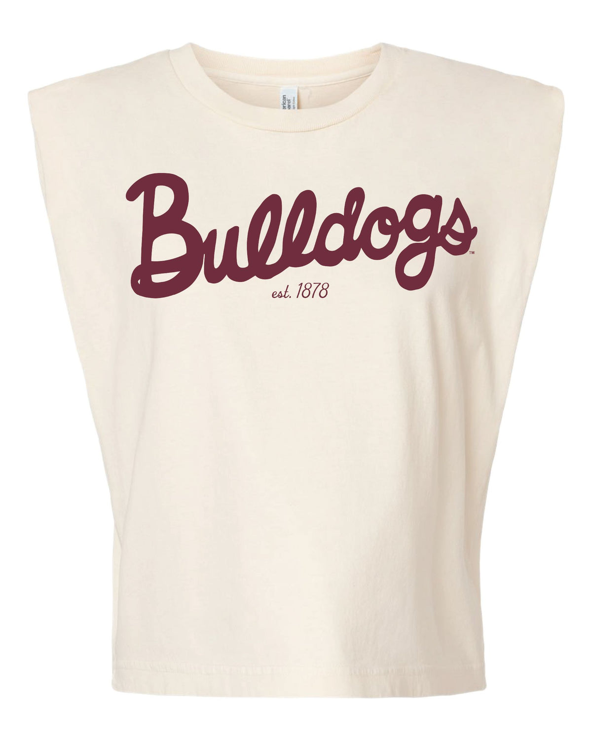 Mississippi State Bulldogs Bold Script Off White Tank