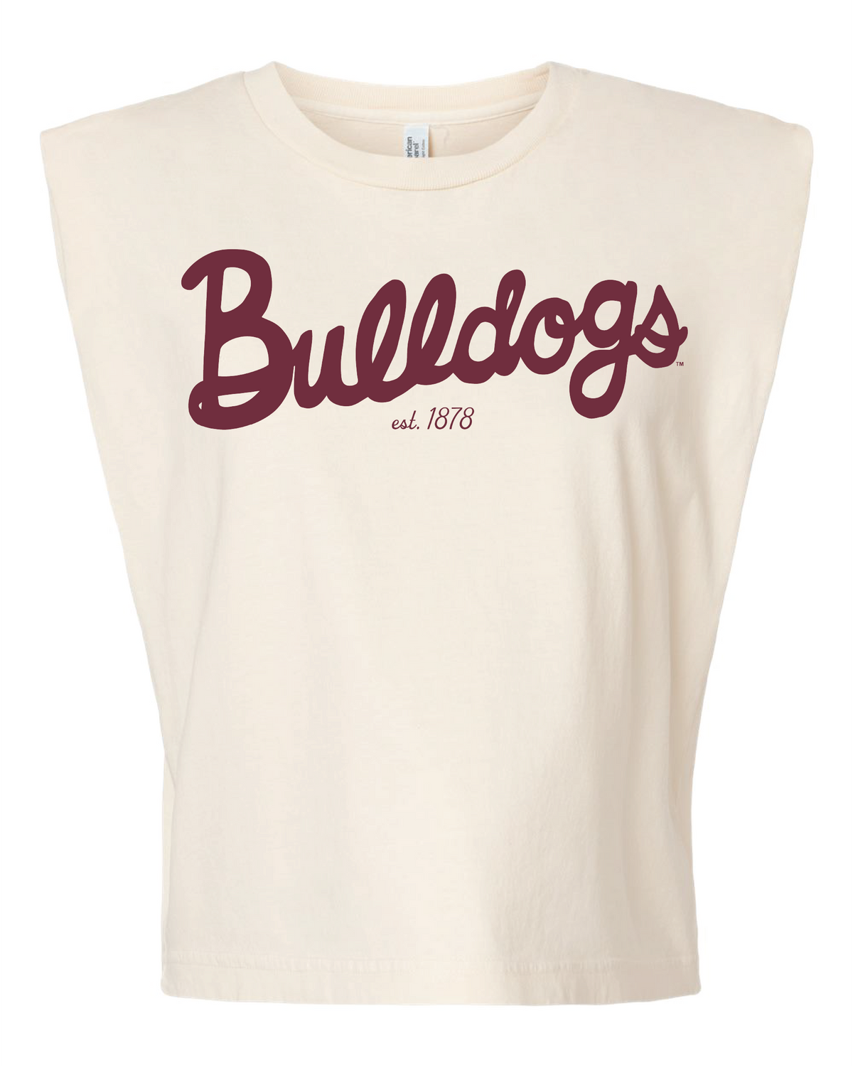 Mississippi State Bulldogs Bold Script Off White Tank
