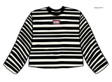 *COMING SOON* Mississippi State Bulldogs Block Stich Black/White Stripe Long Sleeve Top