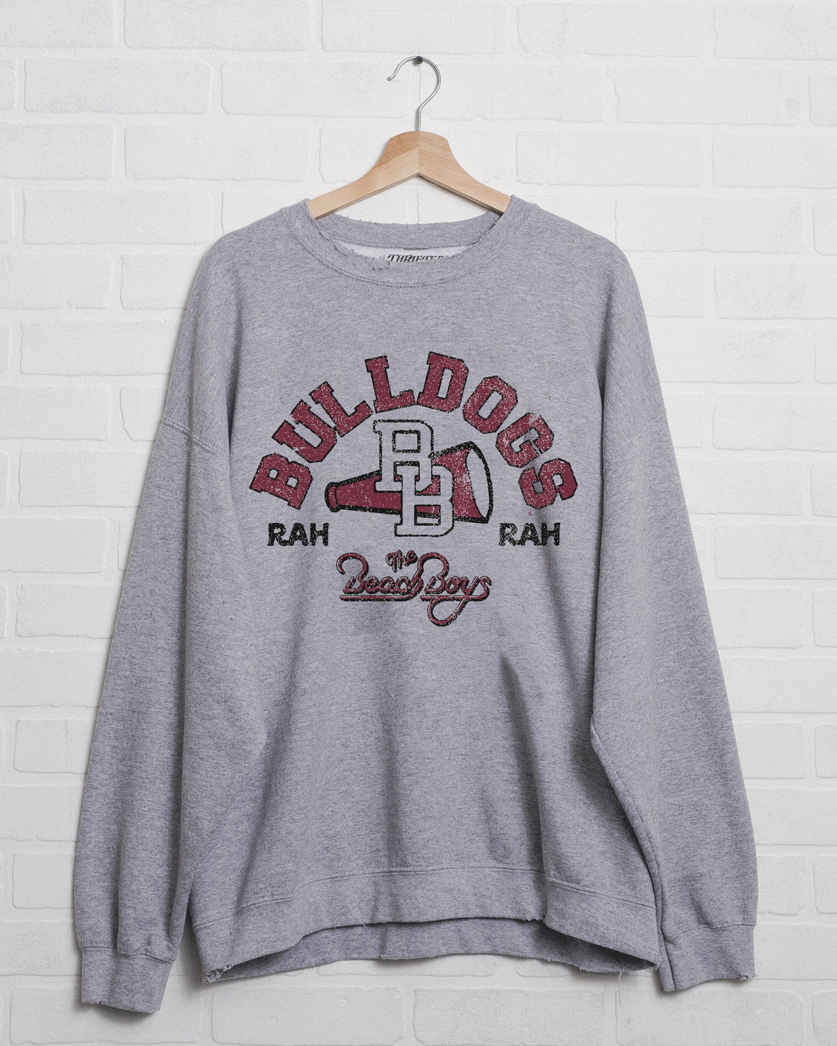 The Beach Boys Mississippi State Bulldogs Cheer Arch Gray Thrifted Sweatshirt