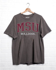Mississippi State Bulldogs Filled Gault Charcoal Thrifted Tee