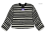 *COMING SOON* KSU Wildcats Block Stich Black/White Stripe Long Sleeve Top