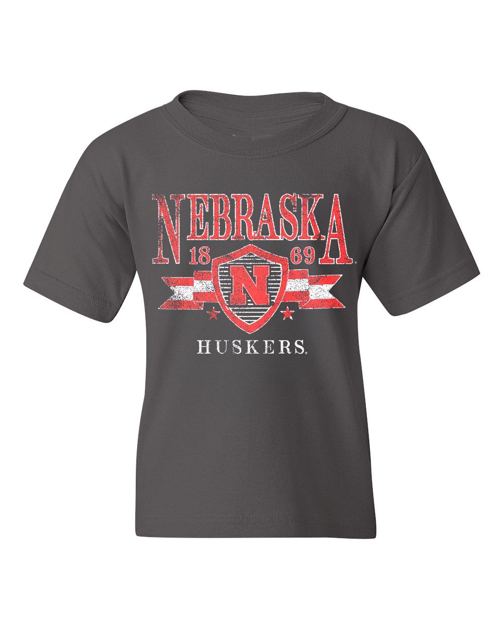 Children's Nebraska Huskers Pep Rally Charcoal Tee