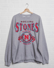 Rolling Stones Huskers College Seal Gray Thrifted Sweatshirt