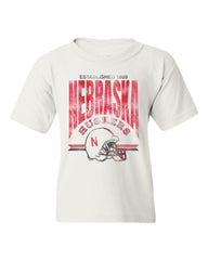 Children's Nebraska Huskers Established Date Helmet Cream Tee