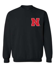 Nebraska Huskers Chenille Patch Black Sweatshirt